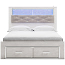 Altyra Queen Upholstered Bookcase Bed w/ Storage - Ornate Home