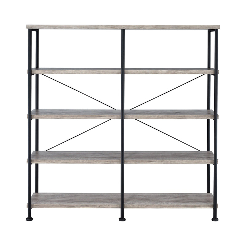 Analiese - Grey Driftwood - 4-Shelf Open Bookcase - Ornate Home