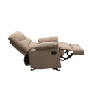 Arcadia Light Brown Microfiber Glider Recliner (Motion) - Ornate Home