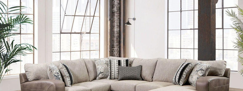 Ashenweald - Light Brown -  L Shape Sectional Sofa - Ornate Home