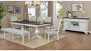 Bardot Cottage Dining Bench w/ Uph. Seat - Ornate Home