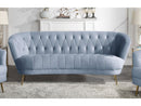 Bayram - Light Gray Velvet - Sofa - Ornate Home