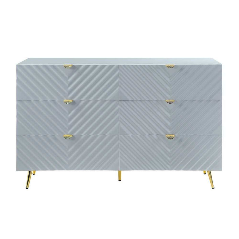 Gaines - Gray High Gloss  - Dresser - Ornate Home