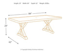 Beachcroft - Beige - Dining Table w/ Umbrella Option - Ornate Home