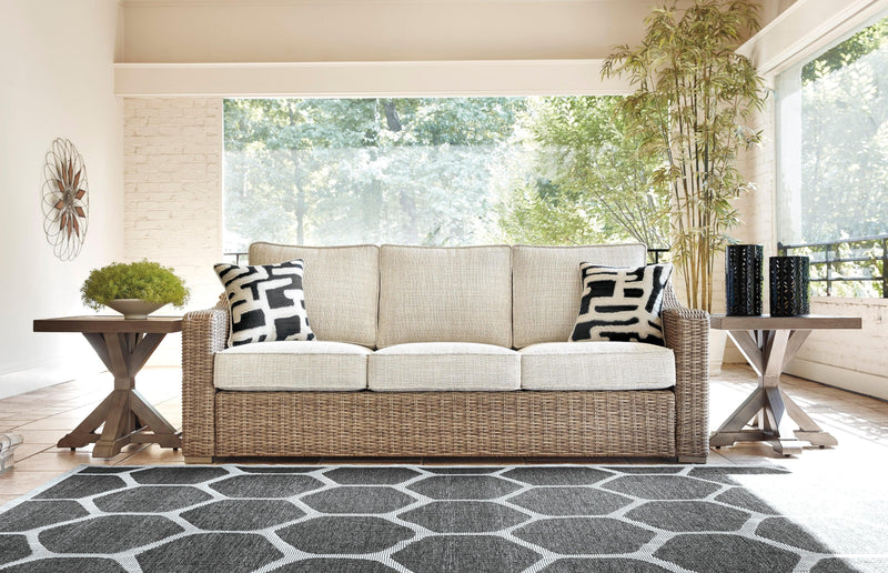 [CYBER WEEK] Beachcroft - Beige - Sofa w/ Cushion - Ornate Home