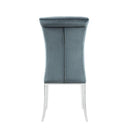 Beaufort - Dark Grey & Chrome - 6pc Dining Set - Ornate Home