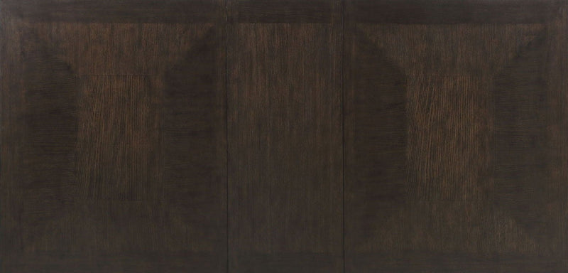 Caterina Dark Walnut & Beige Dining Table w/ Leaf