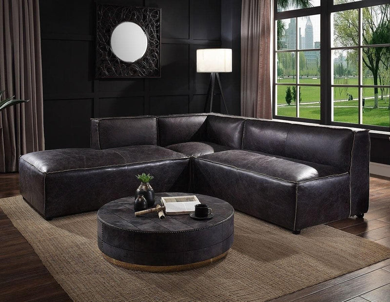 Birdie -Top Grain Leather - Modular Sectional Living Room Set - Ornate Home