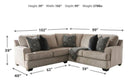 Bovarian - Stone - 2pc Sectional L Shape Sofa - Ornate Home