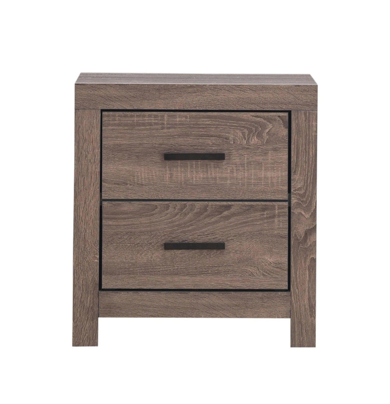 Brantford - Barrel Oak - 4pc Eastern King Panel Bedroom Set - Ornate Home