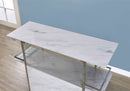 Rianna White & Chrome Bar Table