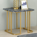 Calista - Black & Gold - End Table - Ornate Home