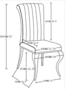 Carone - Ink Blue & Chrome - Side Chairs (Set Of 4) - Ornate Home