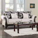 Cassani - Walnut & Light Gray - Stationary Sofa & Loveseat - 2pc - Ornate Home