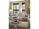 Chelmsford Beige Fabric & Antique Taupe Sofa w/5 Pillows - Ornate Home