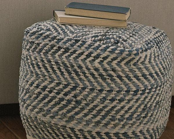 Chevron Pouf - Ornate Home