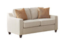 Christine - Beige - Stationary Loveseat - Ornate Home
