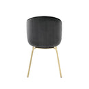 Chuchip - Gray Velvet & Gold - Side Chair (Set of 2) - Ornate Home