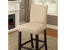 Kaitlin - Light Walnut/Beige - Counter Height Chair (Set of 2) - Ornate Home