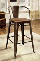 Cooper Dark Bronze/Dark Oak Counter Height Chair (Set of 2)