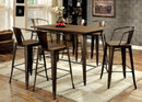 Cooper Dark Bronze/Dark Oak Counter Height Chair (Set of 2)