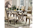 Patience Rustic Natural Tone & Beige Dining Room Set / 7pc