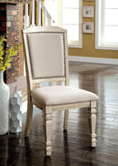 Holcroft Antique White & Ivory Dining Room Set / 7pc