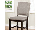 Teagan Dark Walnut/Gray Counter Height Chair (Set of 2)