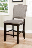 Teagan Dark Walnut/Gray Counter Height Chair (Set of 2)