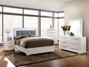 Clementine White & Gray 5pc Queen Bedroom Set w/ 2 Nightstand