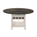 Conner Chalk & Gray Counter Height Table w/ Lazy Susan - Ornate Home