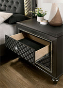 Demetria Metallic Gray Nightstand