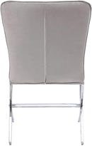 Daire - Neutral Velvet & Chrome Metal - Side Chair (Set of 2) - Ornate Home