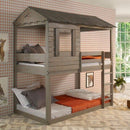 Darlene - Rustic Gray - Twin/Twin Bunk Bed - Ornate Home