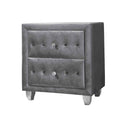 Deanna - Grey velvet - Nightstand - Ornate Home