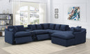 Destino - Midnight Blue - 6pc Modular Power Sectional - Ornate Home