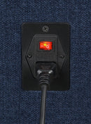 Destino - Midnight Blue - 6pc Modular Power Sectional - Ornate Home