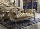 Dresden Bone PU & Gold Patina Bench - Ornate Home