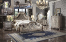 Dresden Vintage Bone White & PU California King Bed - Ornate Home