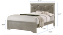 Amalia - Silver - Queen Panel Bed - Ornate Home