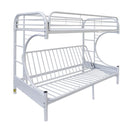 Eclipse White Bunk Bed (Twin/Full/Futon) - Ornate Home