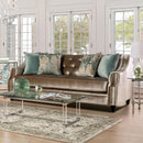 Elicia - Champagne - Stationary Sofa & Loveseat - 2pc - Ornate Home