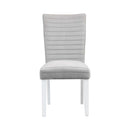 Elizaveta - White High Gloss & Gray - Side Chair (Set of 2) - Ornate Home