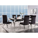 Fabiola - Black & Stainless Steel - Side Chair (Set of 2) - Ornate Home