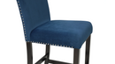 Lennon Royal Blue Velvet Counter Height Dining Chair (Set of 2)