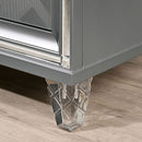 Emmeline Silver Queen Bed w/ HB LED Lights & FB Drawers