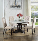 Gerardo - White Marble & Weathered Espresso - Dining Table - Ornate Home