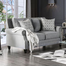 Giovanni - Gray - Stationary Sofa & Loveseat - 2pc - Ornate Home