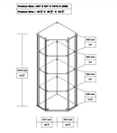 Glass Shelf - Clear & Black - Curio Cabinet - Ornate Home