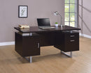 Glavan - Cappuccino - Rectangular Storage Office Desk - Ornate Home